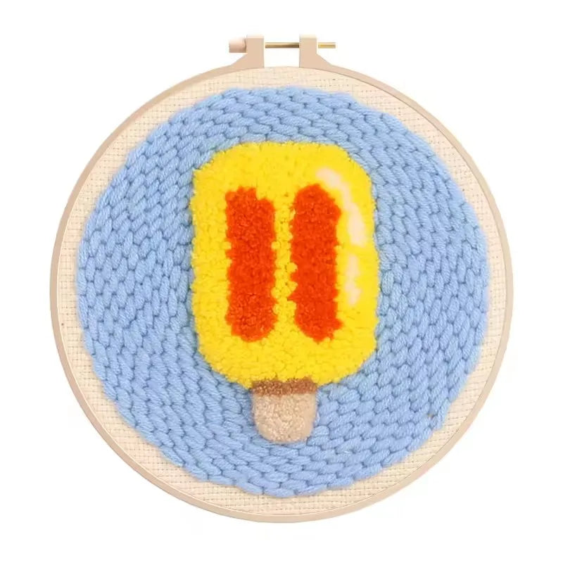 SDOYUNO Cute Cartoon Animal Punch Needle Embroidery Kit for Beginners Rug hooking DIY Crafts Kit Needlework Art Home Decor