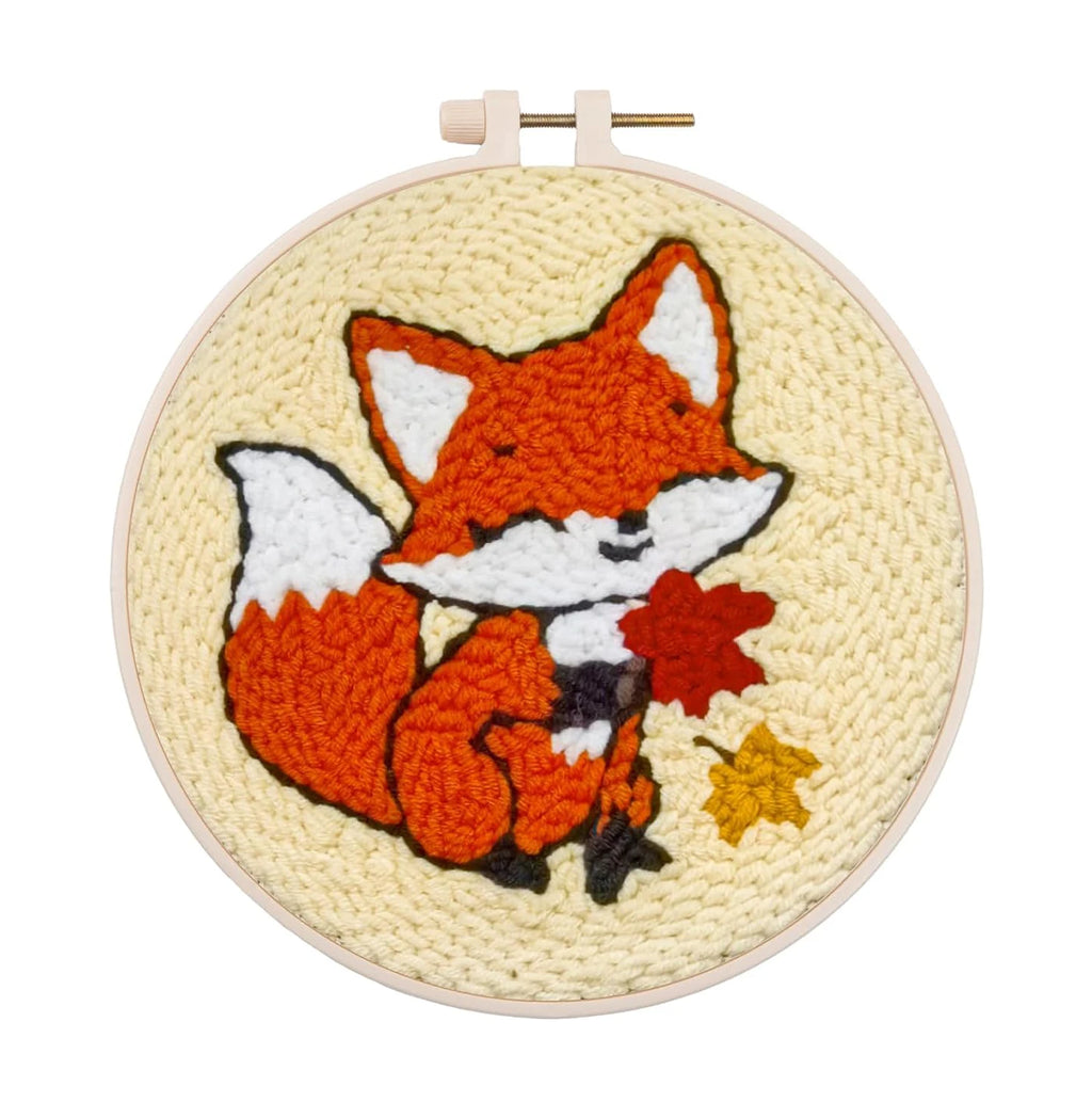 SDOYUNO Cute Cartoon Animal Punch Needle Embroidery Kit for Beginners Rug hooking DIY Crafts Kit Needlework Art Home Decor